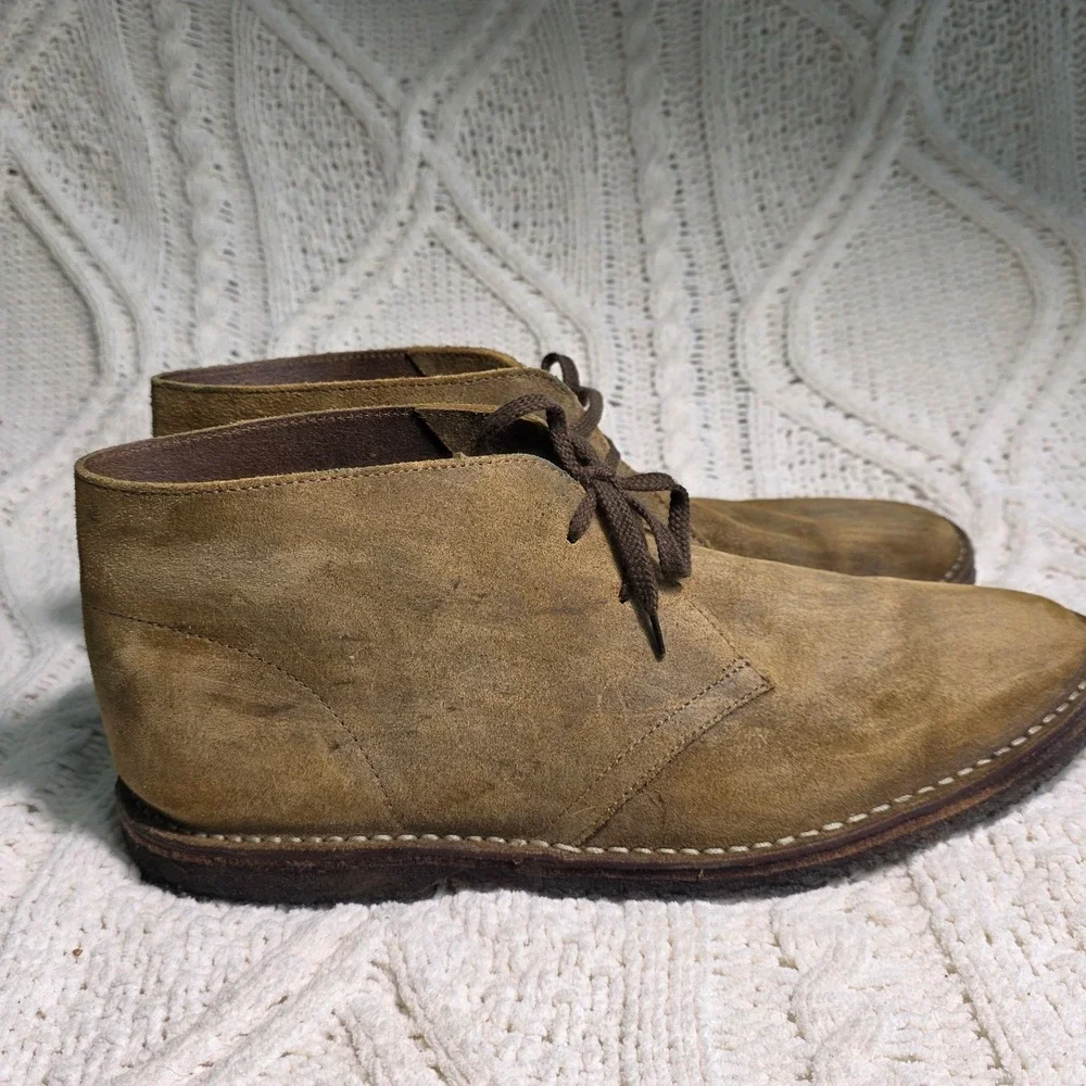 J.Crew MacAlister Chukka Desert Boots‎ Distressed Suede Made in Italy Mens 13